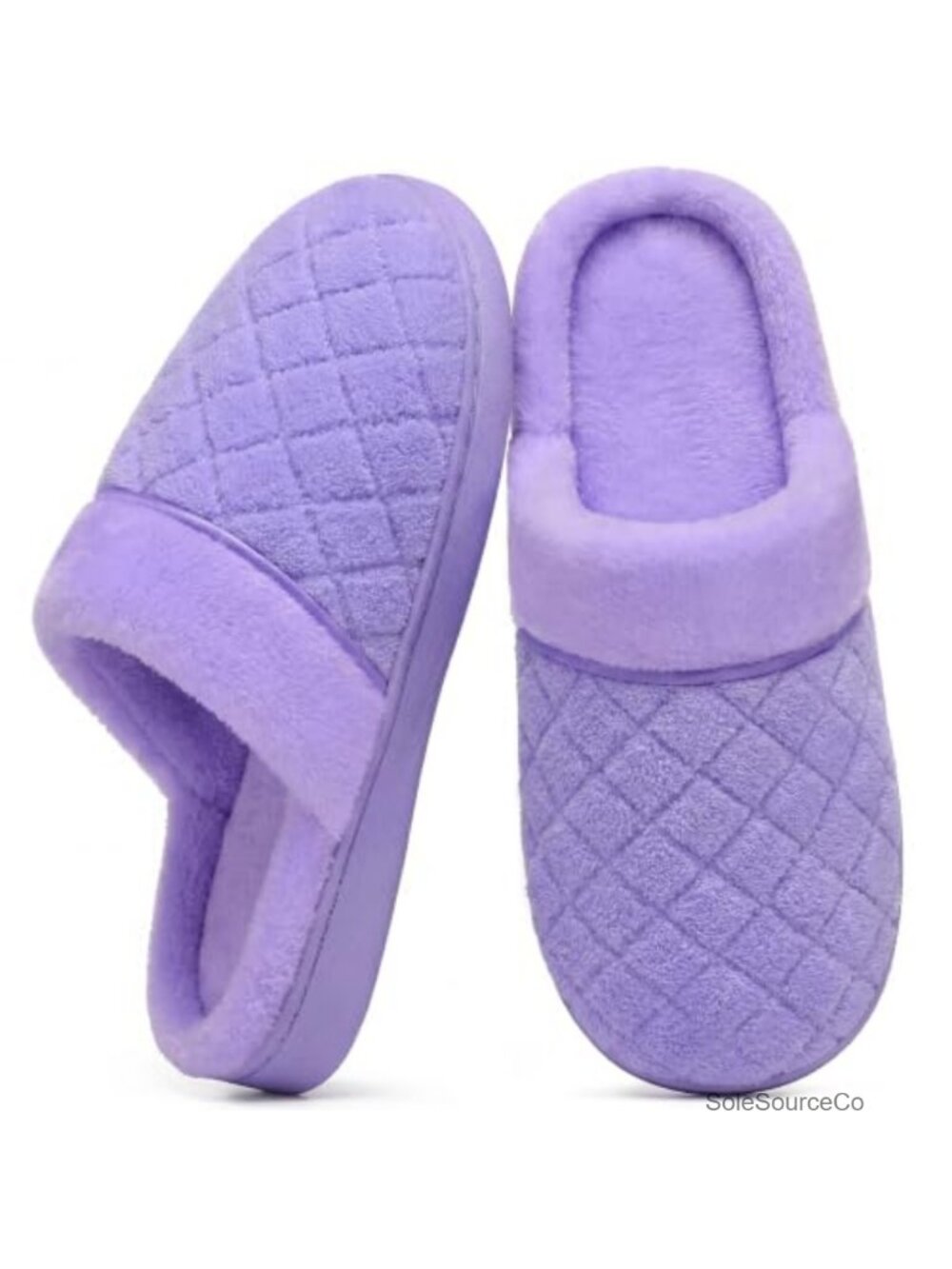 Unisex Memory Foam House Slippers Quilted Indoor Cozy Slip-On Shoes